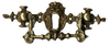 Schlüsselschild mit Griff waagerecht gegossen aus Messing, 104x38 mm - 1 Stück
