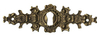 Schlüsselschild waagerecht gegossen aus Messing "Gründerzeit", 107x35 mm - 1 Stück