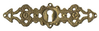 Schlüsselschild waagerecht gegossen aus Messing "Gründerzeit", 114x30 mm - 1 Stück