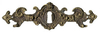 Schlüsselschild waagerecht gegossen aus Messing "Gründerzeit", 135x40 mm - 1 Stück