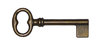 Schlüssel aus Messing 72 mm patiniert hohl - 1 Stück