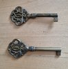 Schlüssel aus Messing 77 mm patiniert hohl - 1 Stück