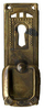 Schlüsselschild mit Griff senkrecht aus Messing "Jugendstil-Art Deco", 27x85 mm - 1 Stück