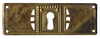 Schlüsselschild waagerecht aus Messing "Jugendstil-Art Deco", 97x33 mm - 1 Stück