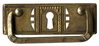 Schlüsselschild mit Griff waagerecht aus Messing "Jugendstil-Art Deco", 97x33 mm - 1 Stück