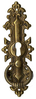 Schlüsselschild mit Griff senkrecht aus Messing "Gründerzeit", 35x115 mm - 1 Stück