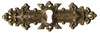 Schlüsselschild waagerecht aus Messing "Gründerzeit", 115x35 mm - 1 Stück