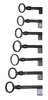 Schlüssel aus Eisen 50 mm blank hohl - 1 Stück