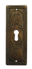 Schlüsselschild senkrecht aus Messing "Liberty" patiniert, 35x96 mm - 1 Stück