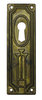 Schlüsselschild senkrecht aus Messing "Jugenstil", 27x85 mm - 1 Stück