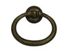 Ring mit Rosette aus Messing patiniert, 61x53 mm - 1 Stück