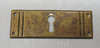 Schlüsselschild waagerecht aus Messing "Jugendstil-Art Deco", 96x34 mm - 1 Stück