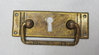 Schlüsselschild mit Griff waagerecht aus Messing "Jugendstil-Art Deco", 96x34 mm - 1 Stück