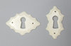 Handgefertigtes Schlüsselschild aus weißem Tierknochen "Louis-Philippe Biedermeier" - 1 Stück