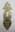 Schlüsselschild mit Griff senkrecht aus Messing "Biedermeier" patiniert, 35x115mm - 1 Stück