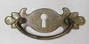 Schlüsselschild mit Griff waagerecht aus Messing "Biedermeier", 115x35 mm - 1 Stück