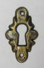 Schlüsselschild senkrecht aus Messing , 25x41 mm - 1 Stück