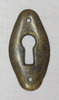 Schlüsselschild senkrecht aus Messing , 29x47 mm - 1 Stück